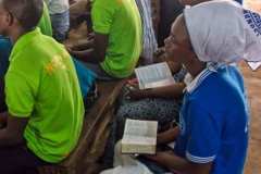 Ghanaian girls with Bibles in their languages